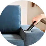 sofa cleaning using a vaccum cleaner