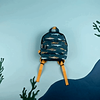 Shark backpack gif