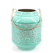 Blue enamel lantern 