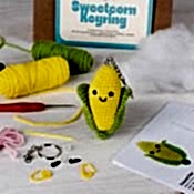 Crochet keyring kit - Sweetcorn