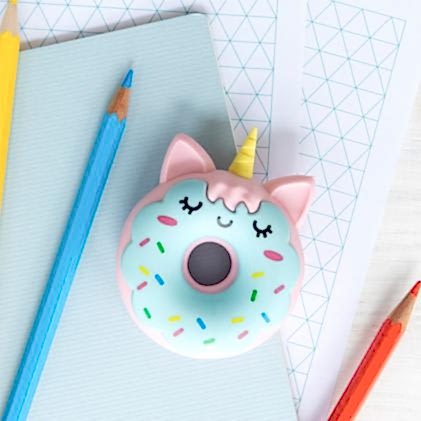 Adorable animal doughnut eraser - Unicorn