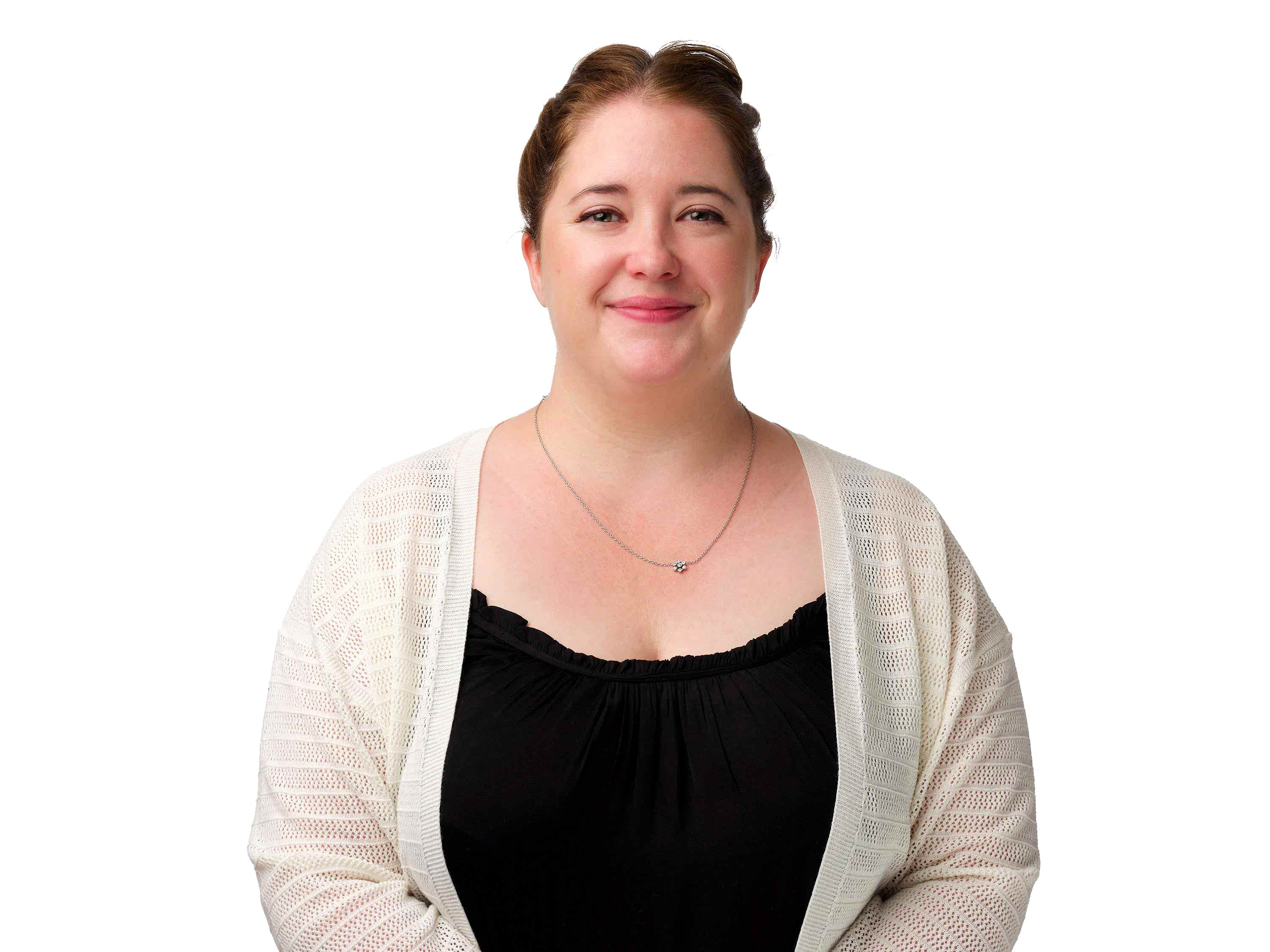 White female smiling