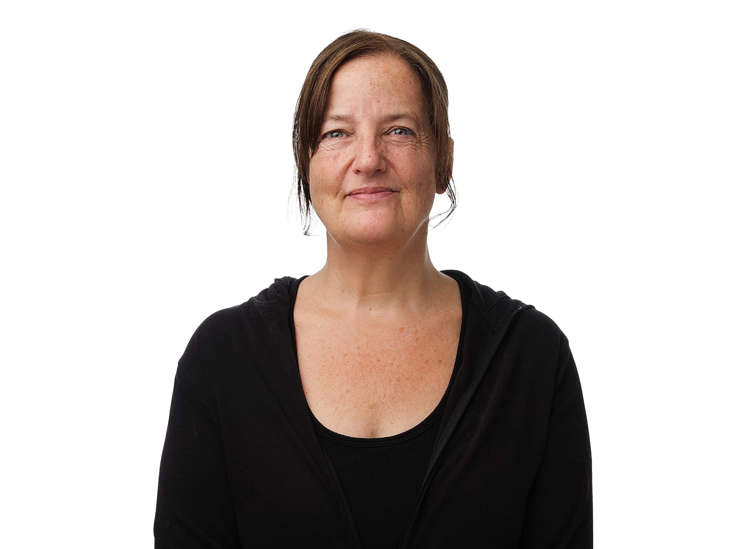 White female smiling