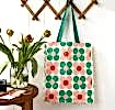 Shopping Bag - Pink And Green Daisy