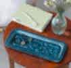 Enamel decorative tray - Blue
