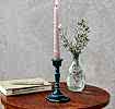 Enamel candlestick 13cm - Blue
