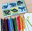 Prehistoric Land 36 Colouring Pencils In A Tin