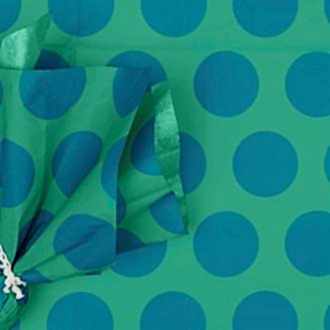 Blue on turquoise spotlight tissue papers