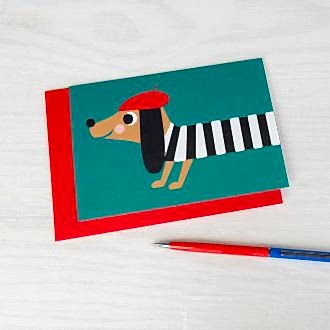 Dog In Beret Greeting Card