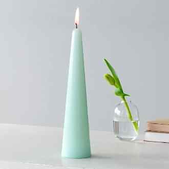 Tall cone candle - Mint green