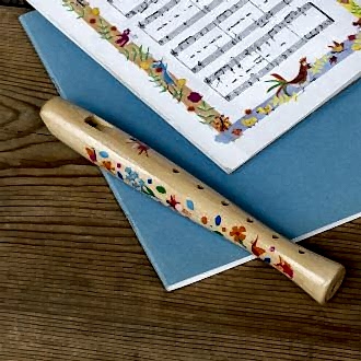 Children's wooden recorder - Fairies in the Garden