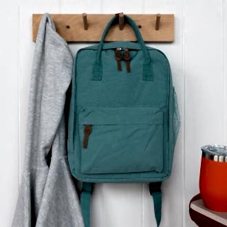 compact backpack blue