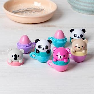  Mini berry scented lip balm (assorted) - Teacup animal friends