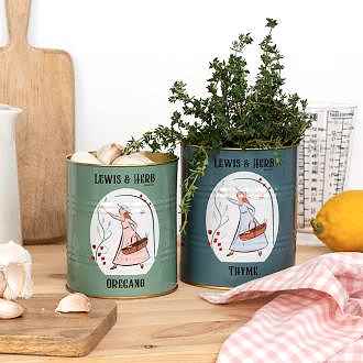 Medium storage tins (set of 2) - Lewis and Herb