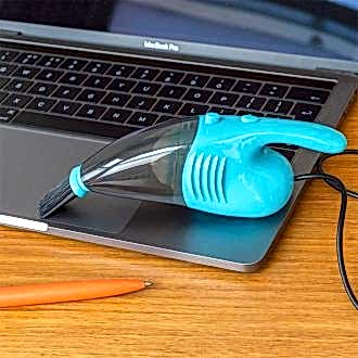 USB powered desk vacuum