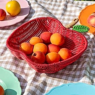 Summer fruit woven basket - Apple