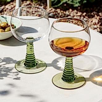 Retro roemer glasses 350ml (set of 2) - Green