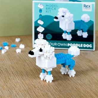completed poodle model kit with packaging