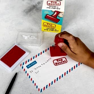 Top Secret Stamp And Ink Set