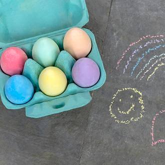 Six Coloured Chalk Eggs