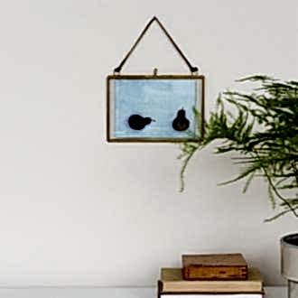 Landscape Hanging Brass Frame 15x10cm