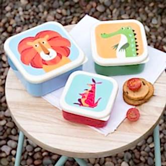 Set Of 3 Colourful Creatures Snack Boxes
