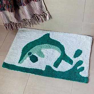 Tufted cotton bath mat - Dolphin