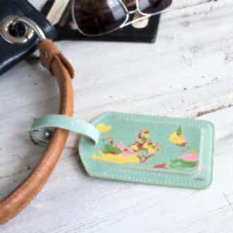 World Map Luggage Tag