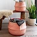 Large Coral Seagrass Basket