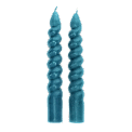 Twisted candles (pack of 2) - Dark blue