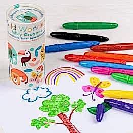 animals design silky crayons set 12