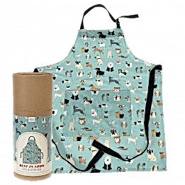Best in Show recycled cotton apron with fully recyclable cardboard tube