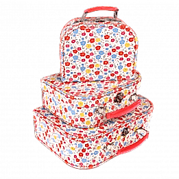 Set of 3 Tilde design carboard storage cases stacked