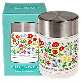 Wild Flowers stainless steel flask with box