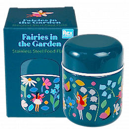 Fairies in the Garden stainless steel food flask with box
