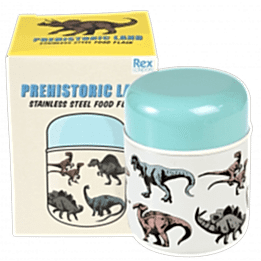 Prehistoric Land stainless steel food flask with box