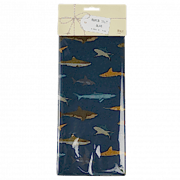 Sharks tissue paper sheets in packaging