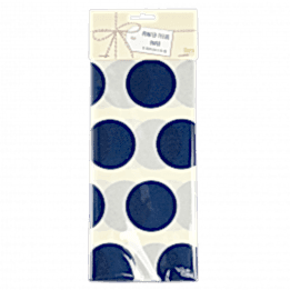 Navy on white Spotlight tissue paper sheets in packaging
