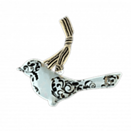 Blue Metal Bird Hanging Decoration