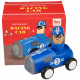 Push Down Action Racing Car Blue