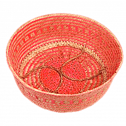 Large Coral Seagrass Basket