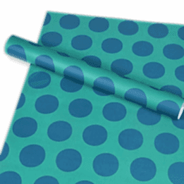 Wrapping Paper (5 Sheets) - Blue Spot On Turquoise