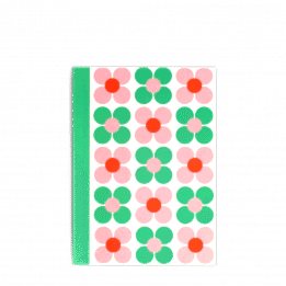 A6 Notebook - Pink And Green Daisy