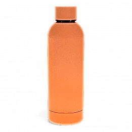 Rubber Coated Steel Bottle 500ml - Orange
