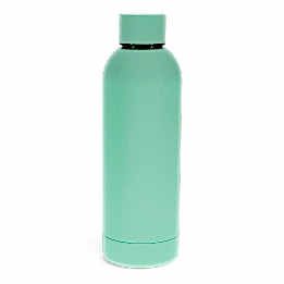 Rubber Coated Steel Bottle 500ml - Mint Green