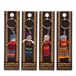 Worry dolls with keyring - Assorted
