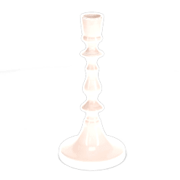 Enamel candlestick 19cm - Pink