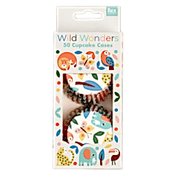 Wild Wonders cupcake cases pack of 50 in box