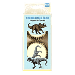 Prehistoric Land cupcake cases pack of 50 in box