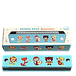 Animal Band Wooden Harmonica